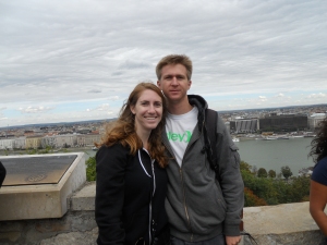 Us at the top of the castle
